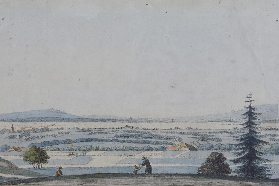 Gelders Archief: 1552-01 vergezicht vanaf de Kamerdalse berg/amphitheater op het IJsseldal