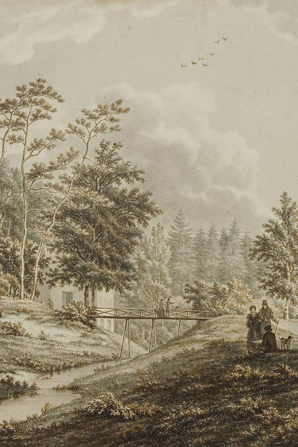 De Salon vanuit het zuiden 1790-1849, bron: Gelders Archief