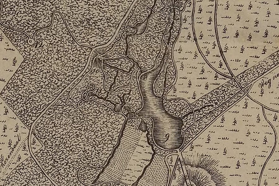 Uitsnede van kaart van J. Willemse uit 1823, bron: Gelders Archief