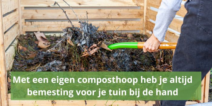 Met een eigen composthoop heb je altijd bemesting voor je tuin bij de hand